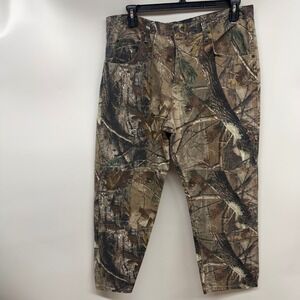 VTG Wrangler Realtree Double Knee Men's Camouflage Camo Jeans 38x30 Hunting Y2K